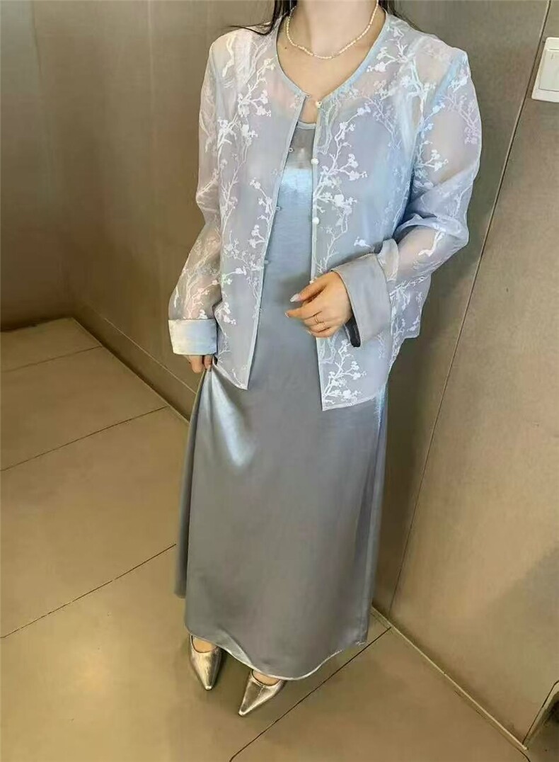 吊带裙两件套百搭时尚简约显瘦女,女装连衣裙,湘姗