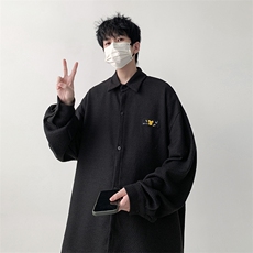 已出货港风宽松厚款小香风长袖衬衫男KD625-P30，男装衬衫，电商D312-1