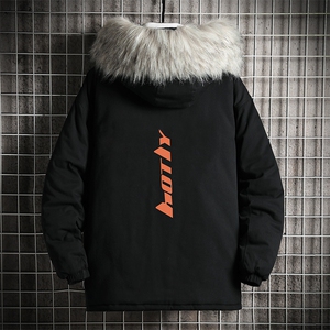 MM48006-P130 冬季大毛领衣男士大码加厚袄男服 网格挂拍图片