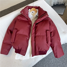 精品高质量PU皮棉衣现货抖音可送样A061-AJ00923棉衣-特P95-现货，男装棉衣，电商A061