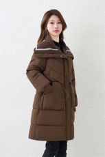 羽绒棉服女中长款2025冬季新款韩版收腰显瘦减龄时尚加厚外套棉袄，女装棉衣/棉服，琦鑫阁（原依鑫阁）