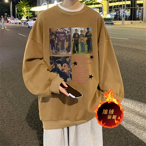 直播品质 500克重磅美式做旧水洗卫衣 SY1390-常规特P45加绒特P55图片