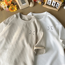 特批P28无差价夏季大码宽松休闲马吉拉刺绣设计感短袖上衣男T2043，男装T恤，电商A001-1