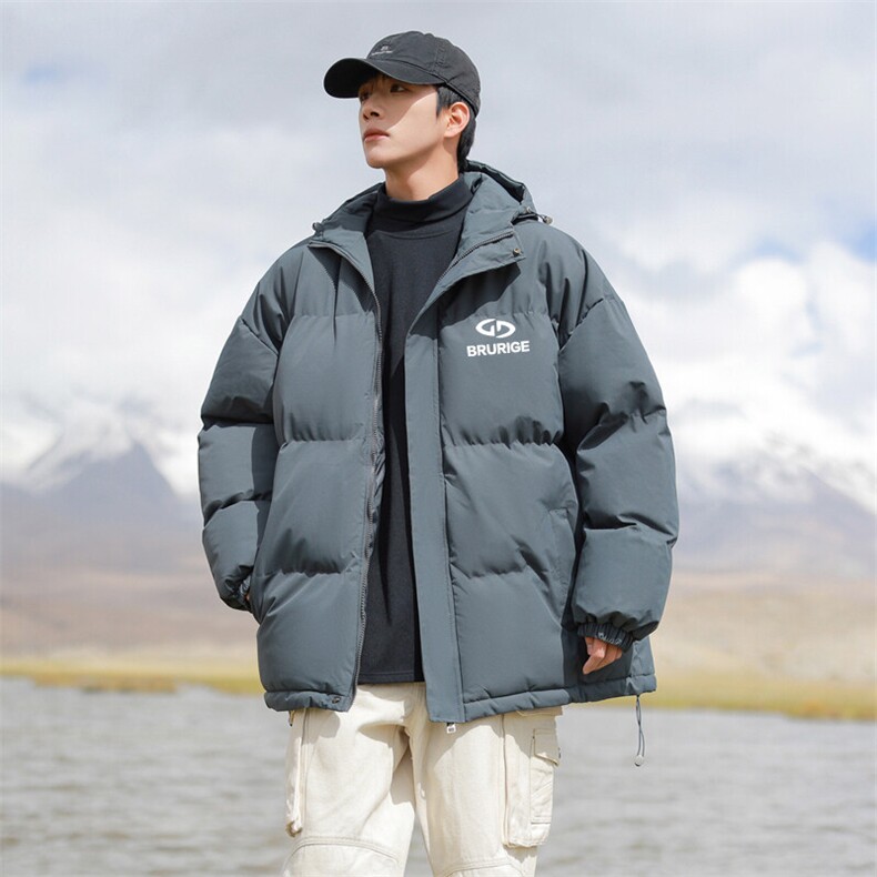 现货 抖音得物可供视频 三防加厚羽绒连帽棉衣外套面包棉服 85538图片
