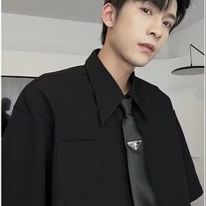 美式短袖衬衫男款夏季宽松免熨烫纯色半袖衬衣休闲痞帅外套GCS08图片