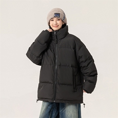 新标白鸭绒简约休闲立领外套纯色潮流加厚羽绒服ESY0215-P150，男装羽绒服，电商B306