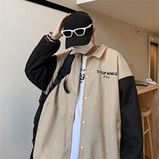 新款棒球服美式复古拼色高级感外套男潮牌oversize夹克衫JY95-P55，男装夹克，星座1008-1