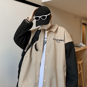 新款棒球服美式复古拼色高级感外套男潮牌oversize夹克衫JY95-P55图片