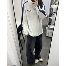 抖音得物高品质25秋冬美式高街重磅结构多扣立领卫衣外套ACM4601，女装短外套，电商A443