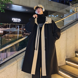 5W件加绒风衣男中长款大衣男棉衣男F996薄P95加棉P115港风四图片