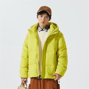 新标90白鸭绒简约休闲连帽外套纯色加厚羽绒服ESY0209-P210图片