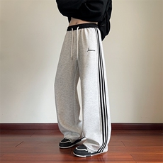 K25016批45控68秋季新款美式直筒裤三条杠运动休闲裤拖地裤男裤子，男装休闲裤，电商D229A