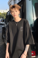 图案已注册夏季美式高街短袖T恤男潮重磅宽松半袖体恤衫D176/P25，男装T恤，电商B209