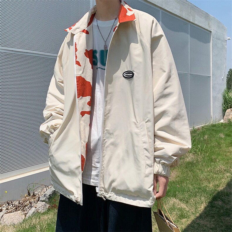 两面穿外套男春秋宽松韩版夹克上衣ins潮休闲百搭棒球服WT0610-65,男装夹克,星座1008-2