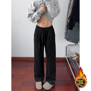 B221美式ins宽松加绒加厚休闲裤 LK24421-特P45控78 加绒P55 控98图片
