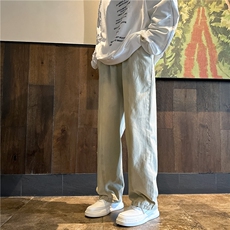 K1223-p35-控58oversizecleanfit牛仔裤褶皱直筒裤老爹裤长裤，男装牛仔裤，星座103A-1