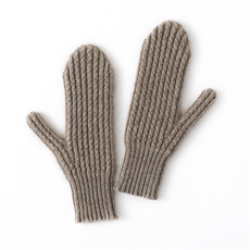 2025年秋季新款连指坑条针织羊绒手套时尚休闲通勤百搭，手套，圣汗羊绒