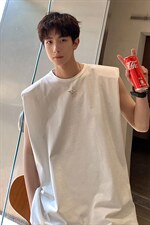 1美式港风四角星设计潮流背心大码M-5XL休闲背心男BX8764P25控39，男装背心/马甲，星座226-2