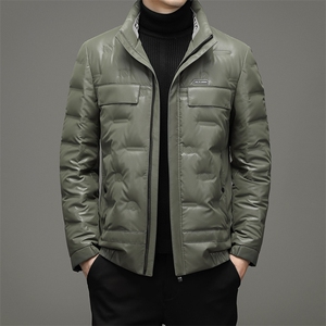 2023冬季商务休闲纯色立领羽绒服男士休闲90%羽绒外套ZG2907-P280图片