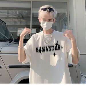 重磅麂皮绒短袖t恤男士夏季2024新款体恤美式高街潮牌宽松半袖衫图片
