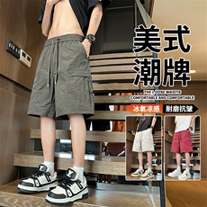 抖音品质工装短裤男薄款潮牌新款运动短裤A146-GY523特p30量大优，男装牛仔裤，HDA146