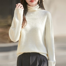 2025年秋季通勤时尚百搭通勤简约休闲堆堆领，女装羊毛衫，昭美羊绒