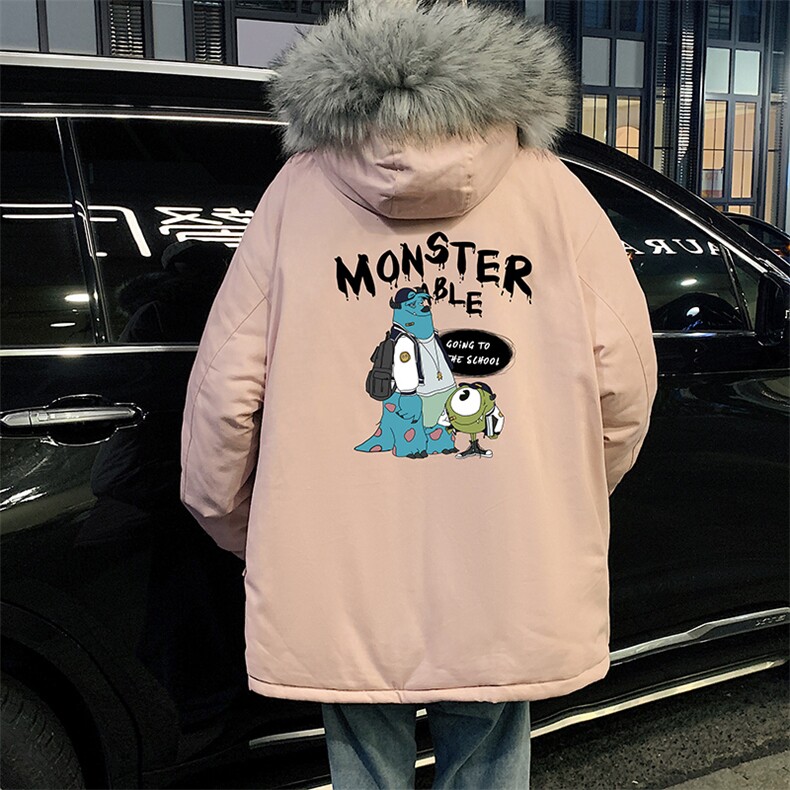 MM48074-P130冬季大毛领棉衣男士大码加厚棉袄男棉服,男装棉衣,电商A040