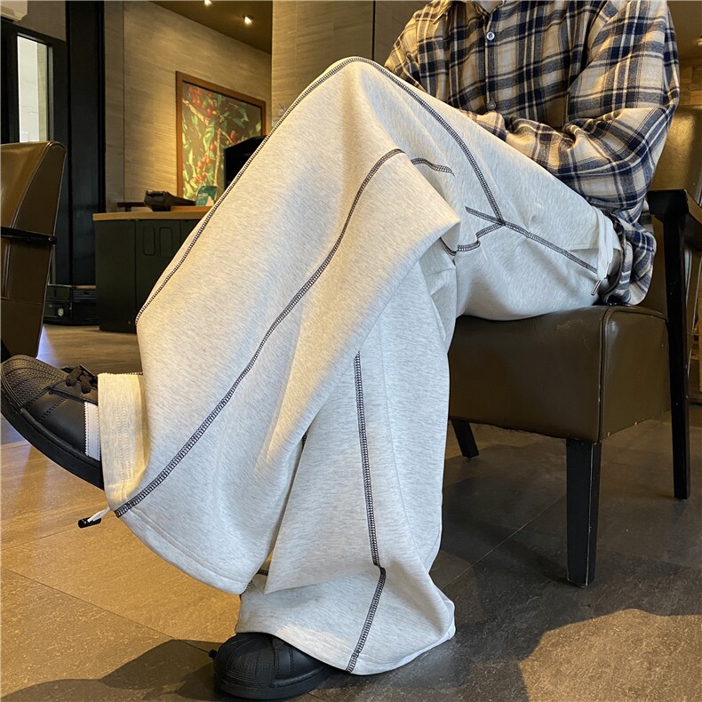 2026秋季新款美式运动设计感宽松休闲卫裤B315-K25605-特p40控78，男装休闲裤，电商B315