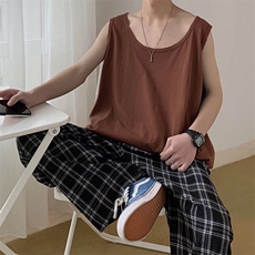 ins韩潮坎肩背心男宽松百搭潮流汗衫男帅气原宿无袖t恤M91P23，男装背心/马甲，星座1116-2