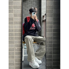NK90HH-特P55vibe风复古做旧铆钉牛仔裤男女褶皱伐木裤工装裤子，男装牛仔裤，星座1007（原301D）