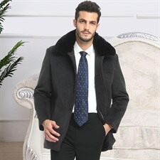 8019休闲商务呢子大衣爸爸冬季加绒加厚大毛领中长款大衣，男装毛呢大衣，星座1216（原钱塘722）