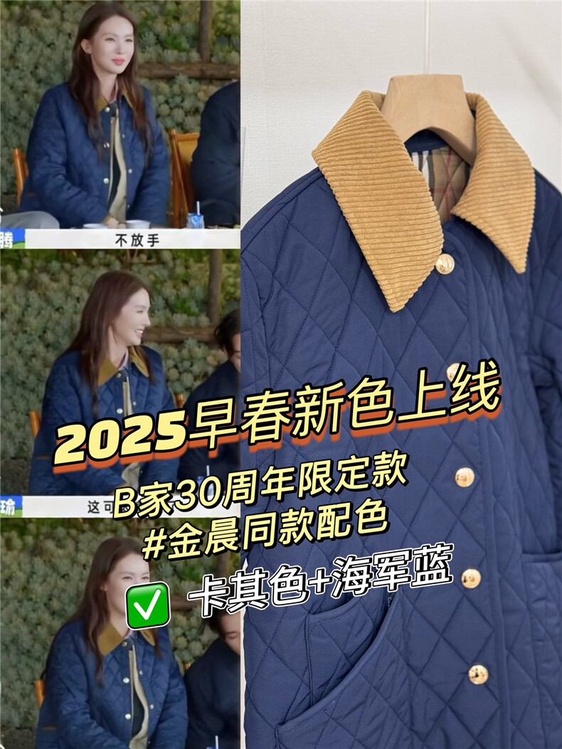 2025年秋季POLO领常规长袖修身型不连帽单排扣时尚百搭,女装棉衣/棉服,雅鹿