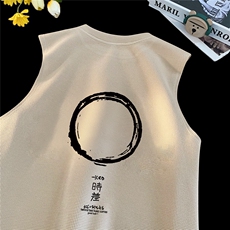 华夫格背心直播高品质重磅220克时差印花HB17-P25控38，男装背心/马甲，星座508（原C305）