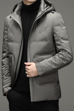 中年男脱卸帽羽绒服男中长款外套白鹅绒爸爸男装YYYR052165-P350，男装羽绒服，电商B212（原钱塘6029）