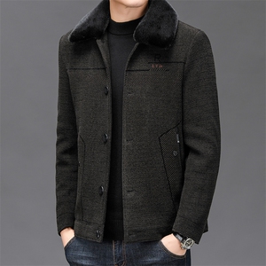 NA05钱塘2020-3冬季新款百搭厚款商务休闲中年男士夹克P130图片