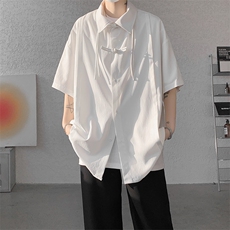 DSA059-CS10013-P45夏季新中式大码风唐装高级感短袖衬衫男，男装衬衫，电商A059