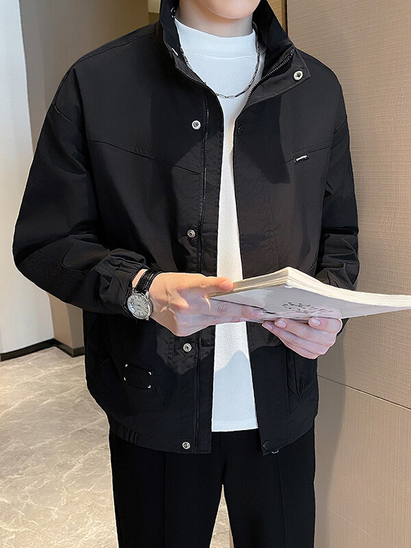 轻熟风抖音直播简约款男夹克上衣外套JK8402-P90,男装夹克,星座1012-1