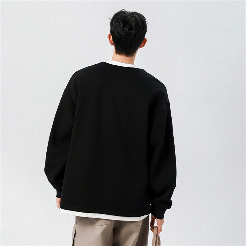 潮流假两件卫衣潮牌宽松休闲上衣A161-WY5503-P40,男装卫衣,电商A161