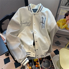 美式棒球服外套男女春秋款2025春季新款夹克刺绣宽松，男装夹克，星座410-7