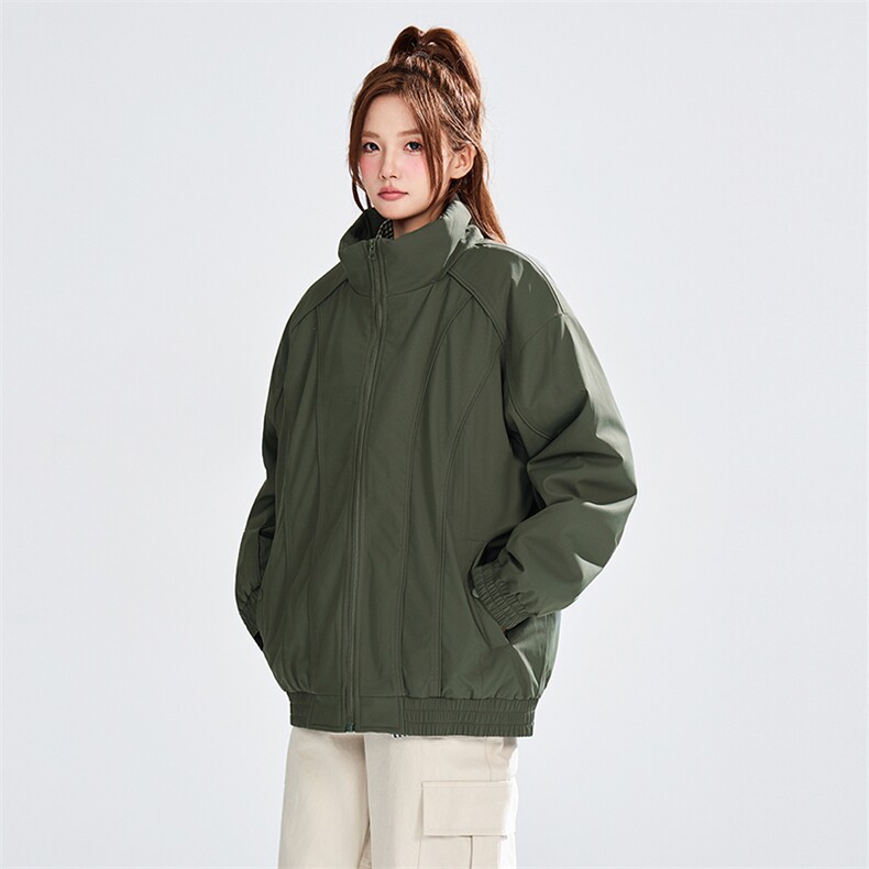 现货美式休闲加厚雪山棉衣夹克外套立领纯色三防户外工装棉服,男装夹克,电商A486-1