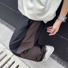 美式vibe裤子夏季薄款小众速干直筒裤vintage降落伞兵裤M5400-p38，男装休闲裤，星座1008