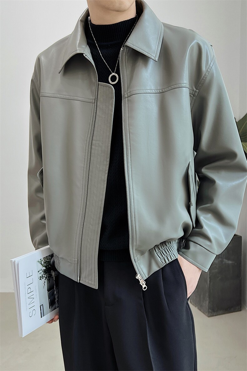 秋冬2024轻熟抖音夹克皮衣口袋外套男JK-3016-P140,男装夹克,电商A236