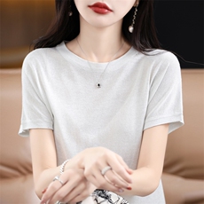 短袖t恤女2025新款夏季薄款宽松显瘦打底上衣小衫，女装T恤，贵皇网供仓