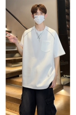 夏季明线插肩哈苏线潮牌宽松短袖休闲运动T恤T3657-特价P25，男装T恤，电商A007