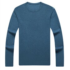 秋季2023新款长袖男装上衣圆领套头中年休闲百搭打底针织衫，男装针织衫/毛衣，电商B212（原钱塘6029）
