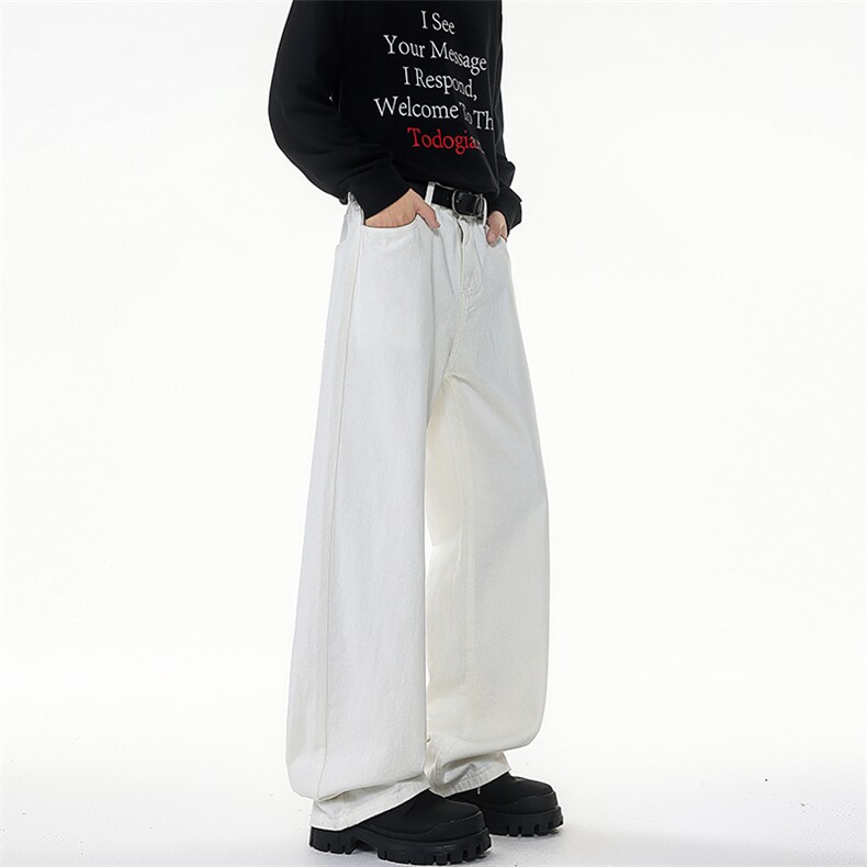 加长版裤子男高个子阔腿直筒牛仔裤190cm115休闲百搭长裤KZ079P48,男装牛仔裤,电商B312