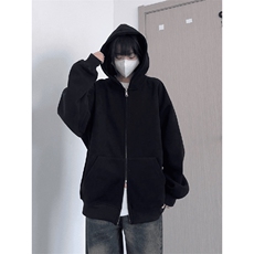 抖音得物品质二开26春装男女美式高街结构双拉链开衫卫衣外套，女装短外套，电商A486