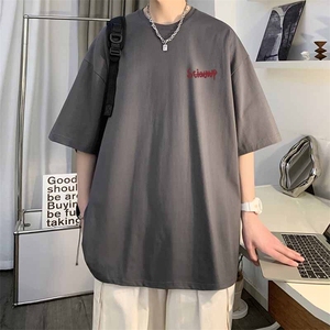 抖音得物二开 现货 220克夏装重磅美式高街宽松短袖t恤 MT269图片