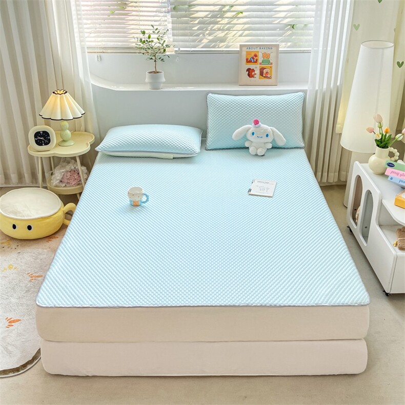 款新品凉豆豆凉席三件套冰豆豆冰丝软凉席子【配精美手提袋+A类】，凉席，一起卖家纺