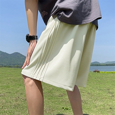 白胚二开纯色直播抖音得物品质三条杠运动中裤五分短裤K301P25，男装牛仔裤，电商C408(原B339-1)